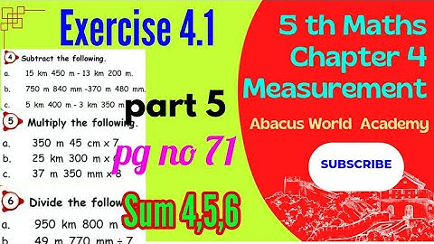 5 std Maths(unit 4)Measurements,Exercise 4.1(pg no 71)Sum4,5,6(part 5)Term 1samacheer#newedition2023