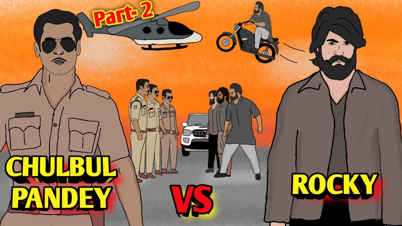 CHULBUL PANDEY vs ROCKY || SALMAN KHAN | YASH | 2D animated || NikoLandNB