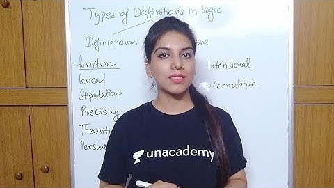 Types of Definition in logical Reasoning | UGC NET