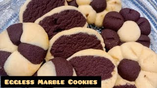 Eggless Marble Cookies|Homemade Recipes