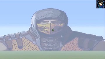 minecraft pixel art timelaps - Scorpion Mortal Kombat X #2 (No Commentary)