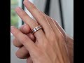 Matte Rose Gold Tungsten Bands with Blue Line | 4-10MM for Him & Her