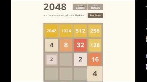 2048 highest score : 80k (full game: 8192 tile : 4096 + 2048 + 1024... so close!)