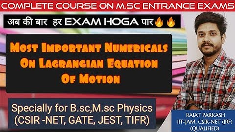 Problems On lagrangian Mechanics || Classical Mechanics || Basic to Advance Level🔥