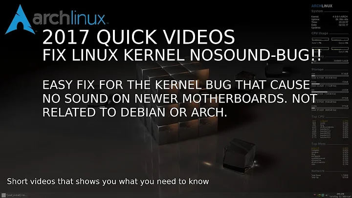 No sound in Linux? How to fix the kernelbug!