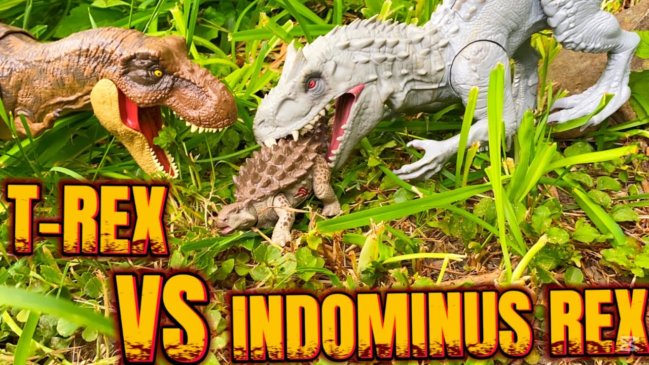 T-REX VS INDOMINUS REX | JURASSIC WORLD TOYS - YouTube