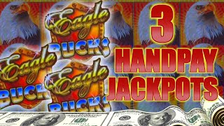 MASSIVE JACKPOT on EAGLE BUCKS Slot Machine!! $250 BET Bonus on Dragon Link