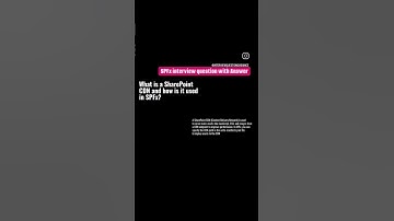 SPFx interview question with Answer #shorts #shortsvideo #interviewquestions #spfx