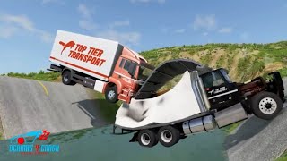 Truck Man TGS | Cars Vs Potholes Compilation - BeamNG.Drive