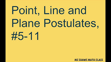 Point, Line and Plane Postulates with Examples