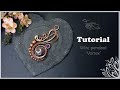 'Vortex' - Wire wrap pendant - hammered wire tutorial