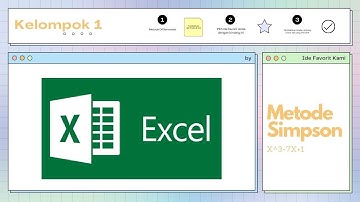 (85) 10.7.1 Integrasi dan diferensiasi numerik Simpson f(x) = x^3 - 7x + 1 menggunakan Ms Excel