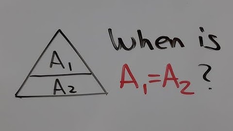 Can you split this triangle into two equal halves?
