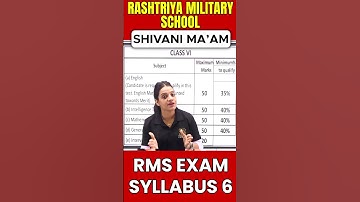 RASHTRIYA MILITARY SCHOOL( RMS) | RMS Exam Syllabus Class 06 #sainikschoolonlinecoaching #rms