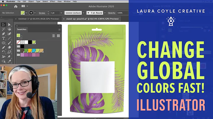 Replace Colors Fast in Illustrator - Global Swatches Quick Tip!