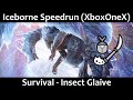 Iceborne Speedrun (Survival) - Insect Glaive (XBoxOneX)