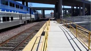 Amtrak #6901 & Amtrak #458 Fly Through Sorrento Valley Station 02-23-2012