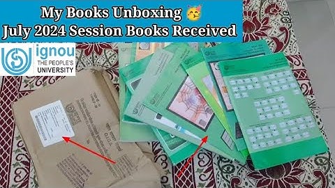 🥳😀My Ignou Books Unboxing | Ignou July 2024 Session Books | Ignou Study Material Received