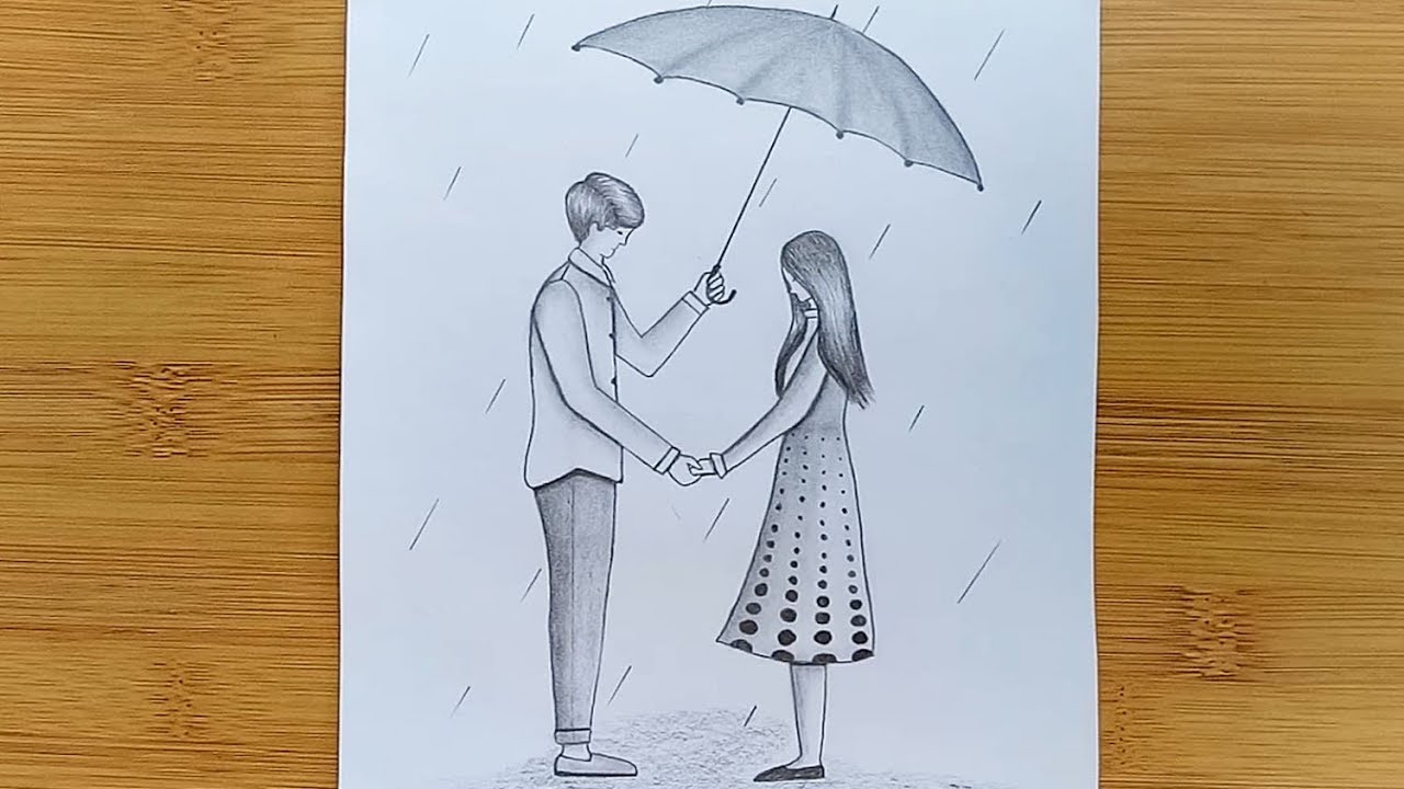 How to draw Romantic Couple with pencil sketch step by step YouTube