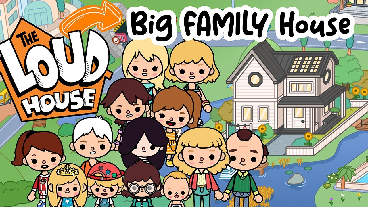 The LOUD HOUSE inspired Big Family House 13 People 🧡 TOCA BOCA House Ideas | Toca Life World