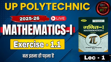 Applied Mathematics-1 | up polytechnic Mathematics-1 | new syllabus | ONE WAY POLY 