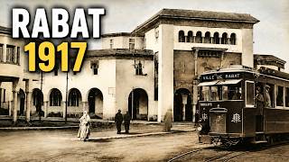 Rabat, 1917. Le tramway parcourt les rues de la capitale.