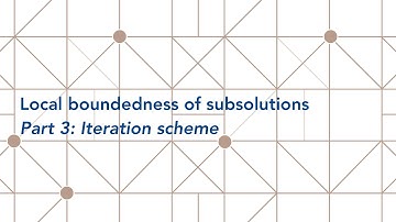 3.3 Local boundedness of subsolutions: De Giorgi’s approach (Part 3: Iteration scheme)