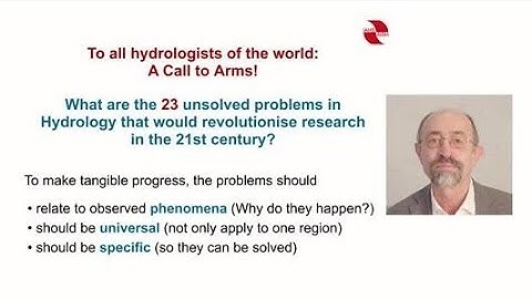 IAHS2017 Unsolved Problems in Hydrology