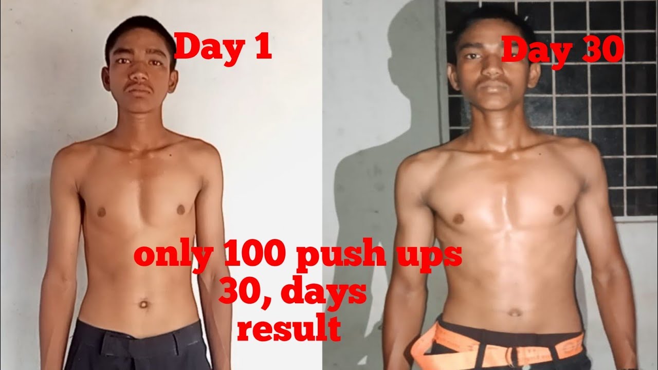 100 push ups A Day For 30 Days challenge 30 Days Transfomation change ...