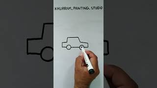 Drawing lesson # 10. How to draw Car. Drawing lesson for kids. #art