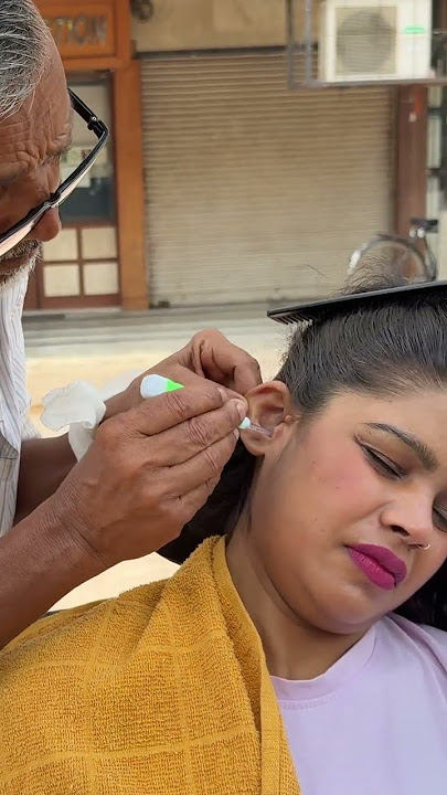 Ear 👂 Cleaning ASMR by Waris Barber #asmr #earcleaning