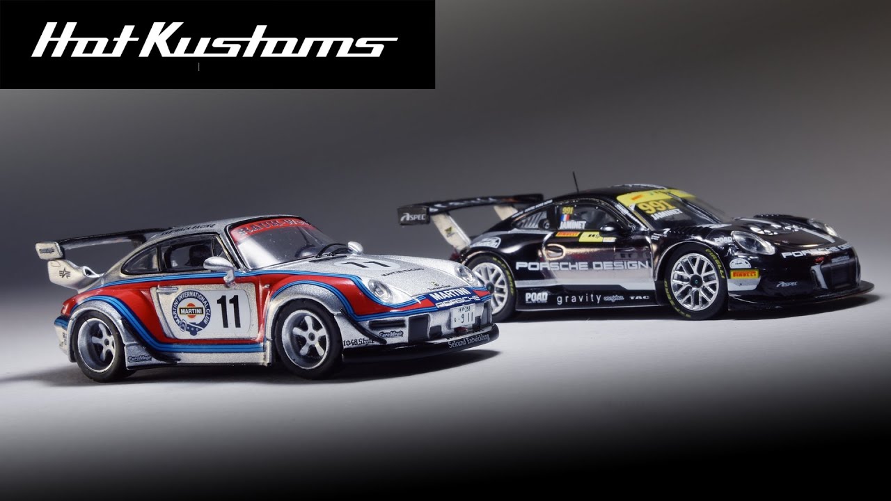 Tarmac Works Hobby 64 RWB 993 Martini Racing And Porsche 911 GT3 R