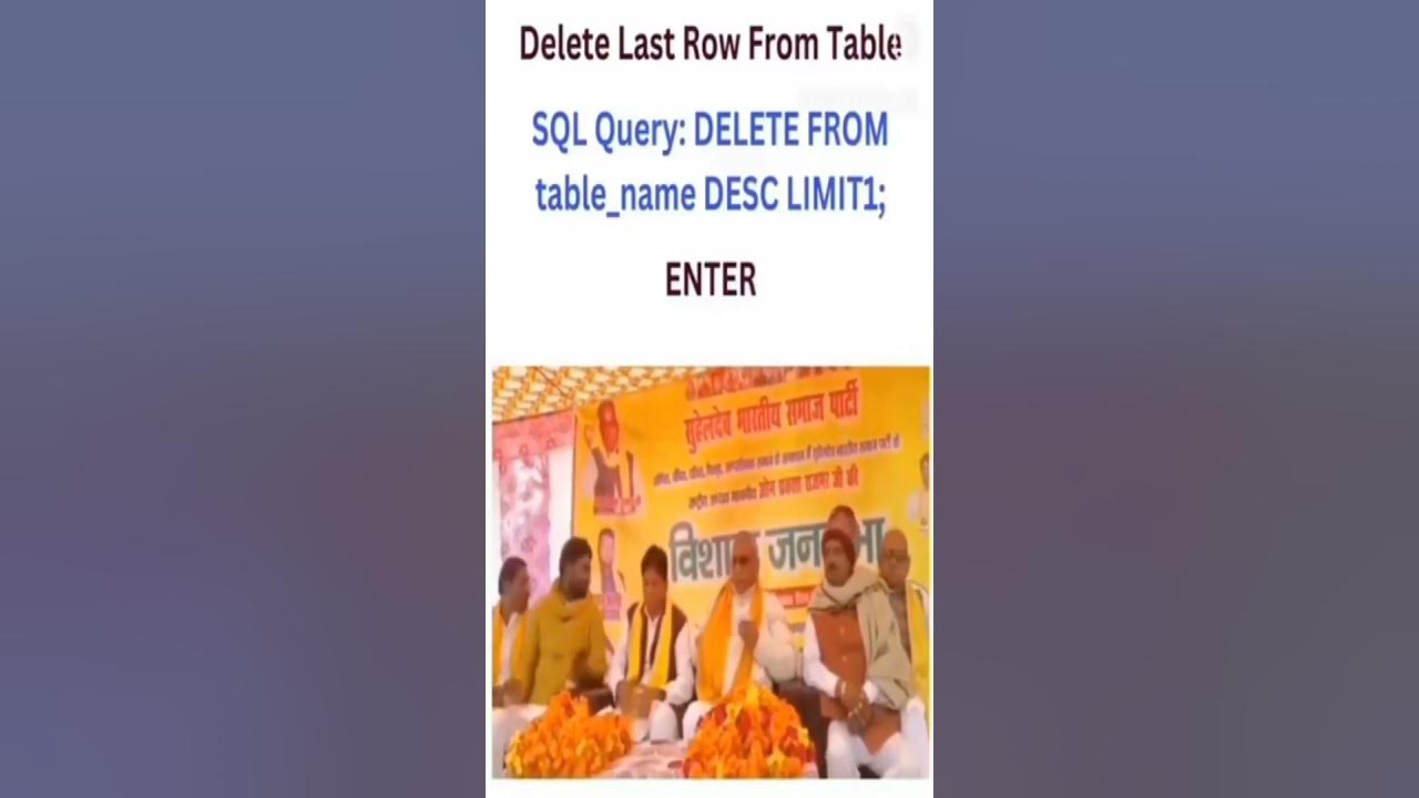 Funny SQL Query Memes: How to Delete the Last Row #yshorts #shorts # ...