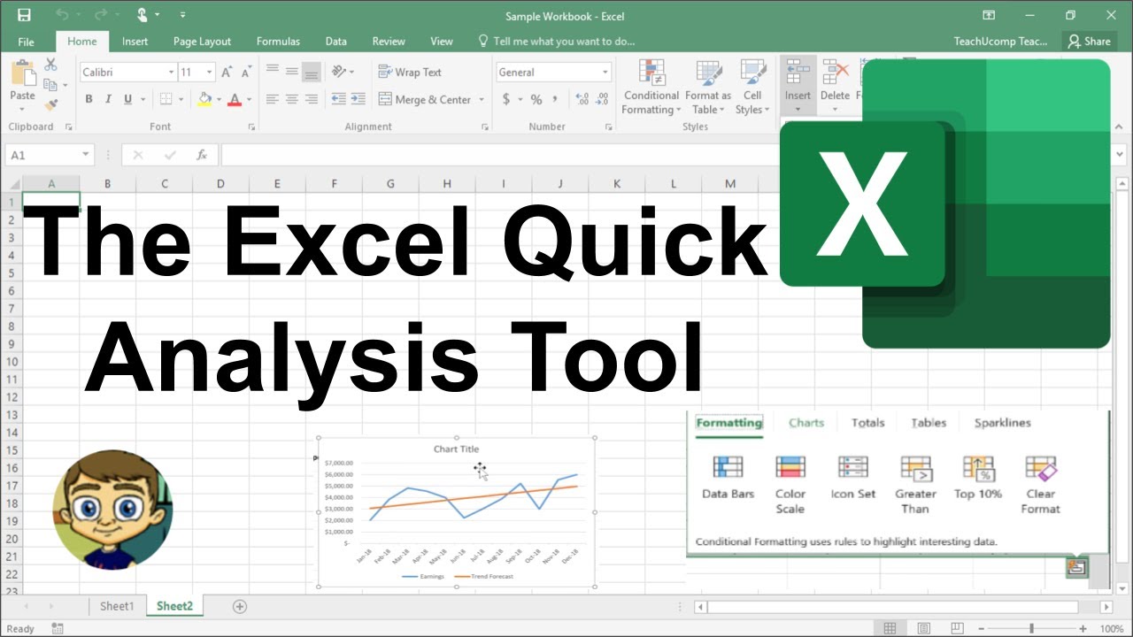 where is quick analysis button in excel