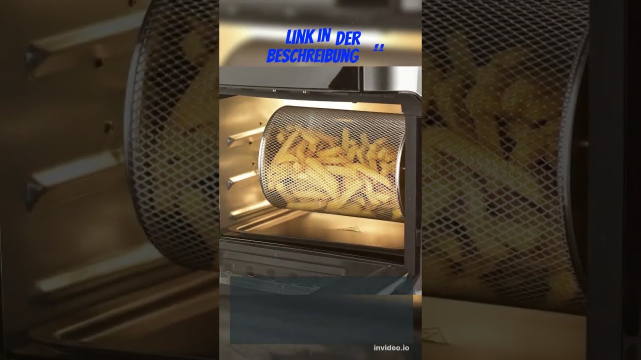 XXXL Heißluft Fritteuse Backofen fettfrei Drehgrill Edelst./Schwarz ...