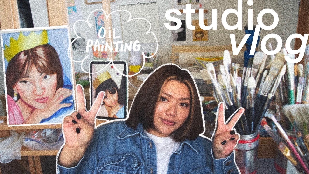 STUDIO VLOG | just a whole lot of painting (portrait oil painting study ...