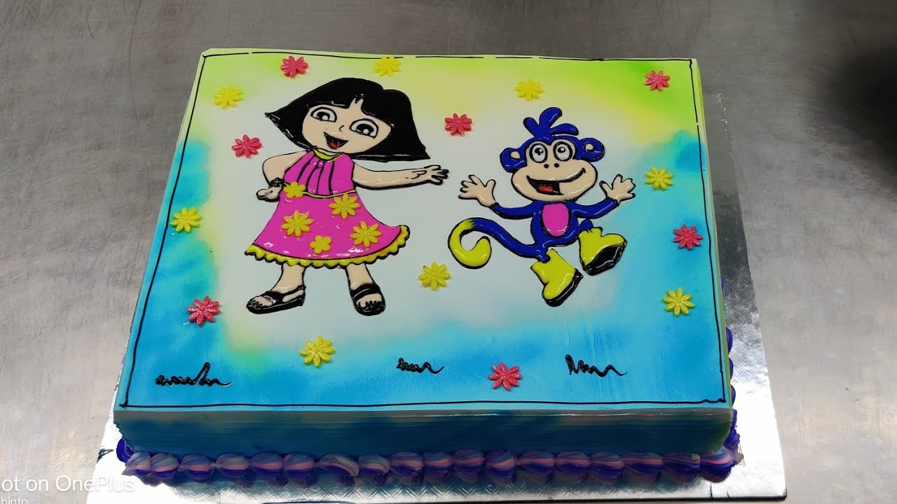 Dora mon Shape Cake 4