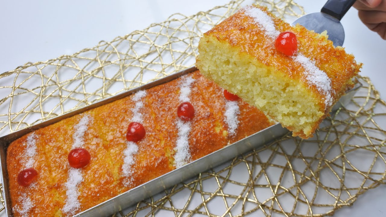 بسبوسة ببيضة واحدة خفيفة ومشربة بمقادير مضبوطة في المول 35على10سم غير جربيها