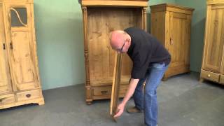 Collapsible Knock Down Pine Wardrobe Assembly Demonstration Video