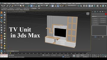 TV Unit in 3ds Max | TV Unit Modeling in 3ds Max | Create TV Unit Cabinet in 3ds Max | 3d Modeling