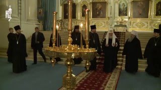 Предстоятель Русской Православной Церкви посетил Смольный собор Санкт-Петербурга