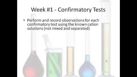 Chem 112 - Separation of Metal Cations I and II Pre-lab Video
