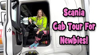 Truck Cab Interior Tour for Newbies! | Scania R500