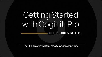 Getting Started with Coginiti Pro - SQL Data Workspace