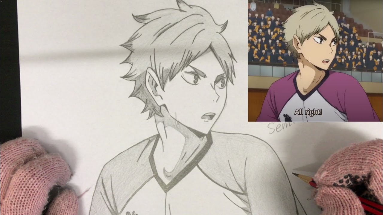 Drawing Eita Semi Haikyuu 手描き ハイキュー 瀬見英太 Youtube