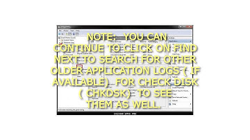 How to Read the Event Viewer Log for Check Disk chkdsk in Vista Windows 7 and Windows 8