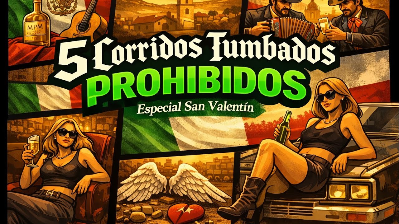 5 Corridos Tumbados Prohibidos 💔🔥 | Especial San Valentín (Quien Llega a la 5 Se Cura)