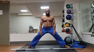Post-Wrestling Yoga & 45lbs Olympic Weight Bar Training
