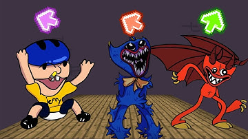 FNF Character Test | Gameplay vs  Jeffy vs Huggy Wuggy vs Scared Larry