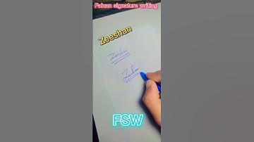 Signature of Zeeshan 😎💫